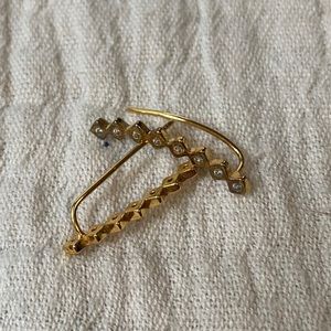 COPY - Gorjana gold & pave diamond ear climbers